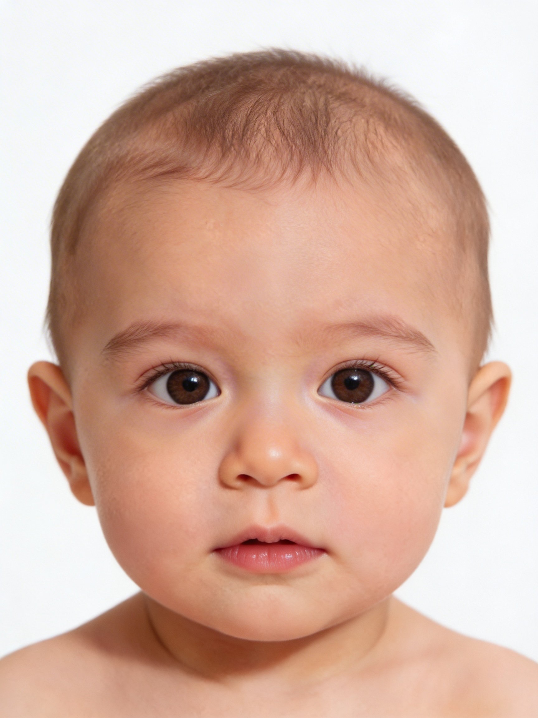 Bébé aux yeux fermés illustrant une photo d'identité non conforme