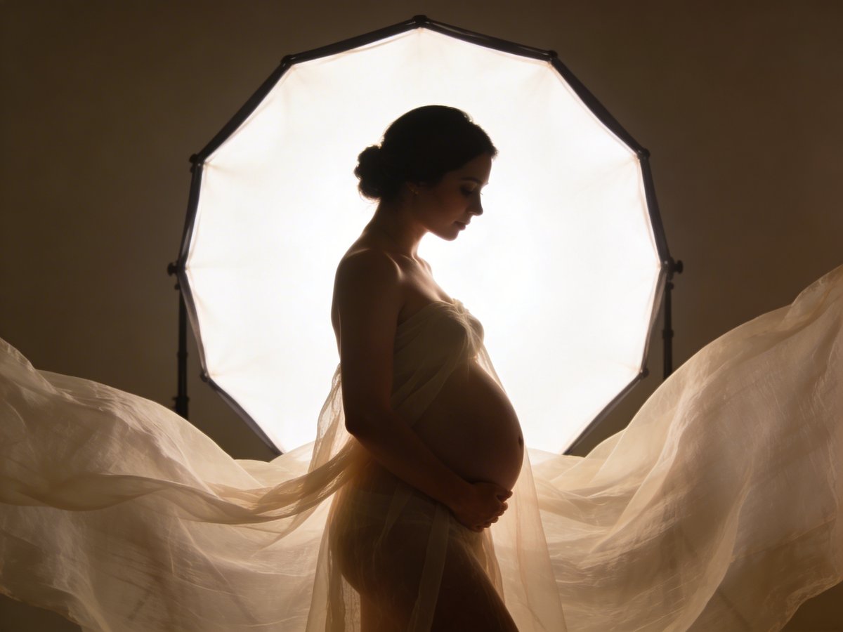 Robes fluides et accessoires doux sélectionnés pour un shooting photo grossesse en France